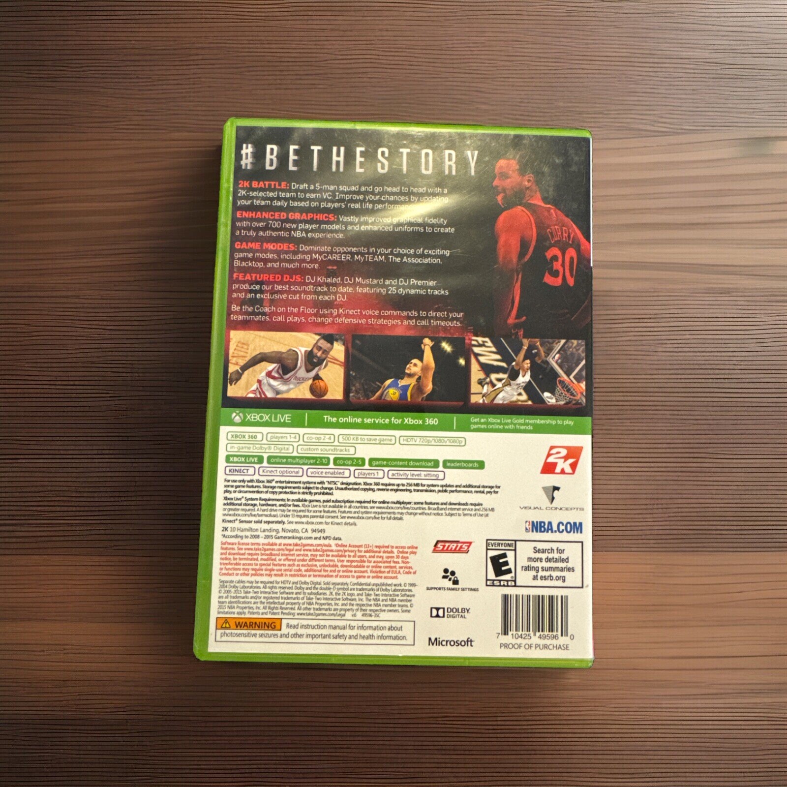 NBA 2K16 (Microsoft Xbox 360, 2015) Rated Everyone Better with Kinect