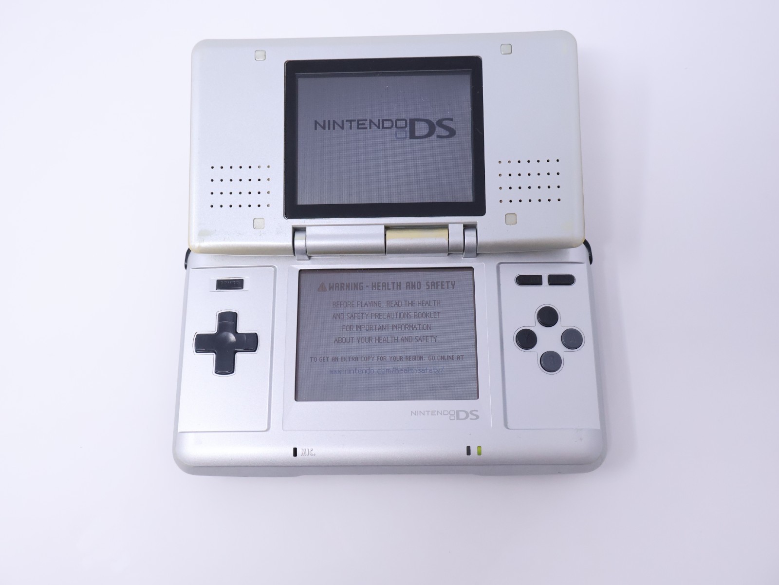 Nintendo DS Handheld Console Tested Working Titanium Silver w/ Charger & Stylus
