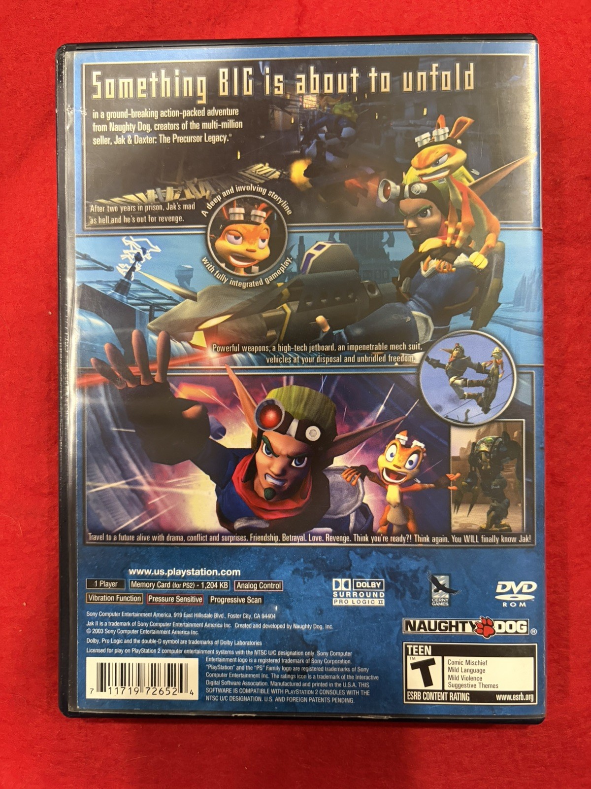 Jak II (Sony PlayStation 2, 2003) CIB CLEANED, Tested