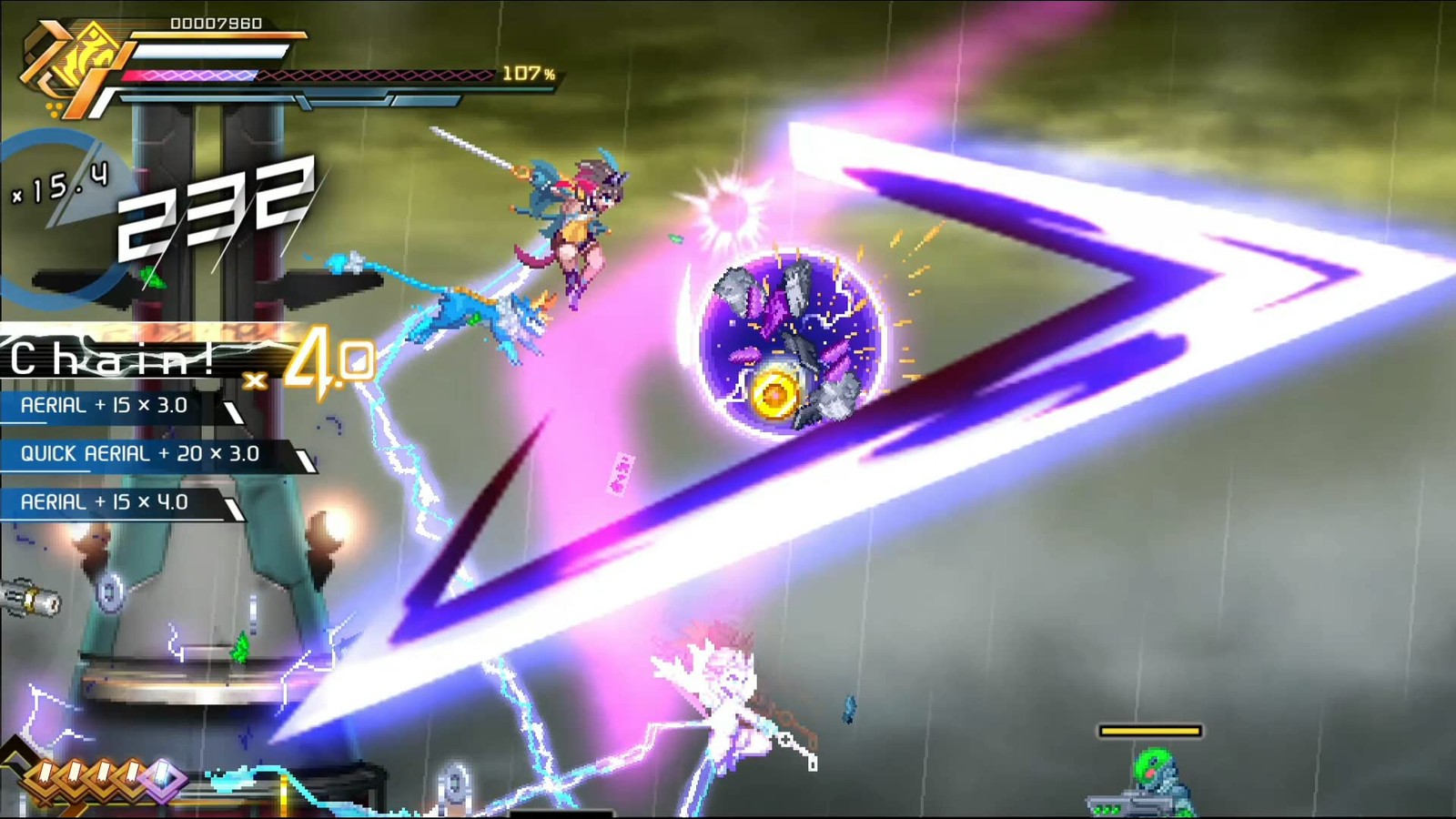 Inti Creates Blue Thunderbolt Gunvolt Chain Ring Limited Edition – Switch Bonus
