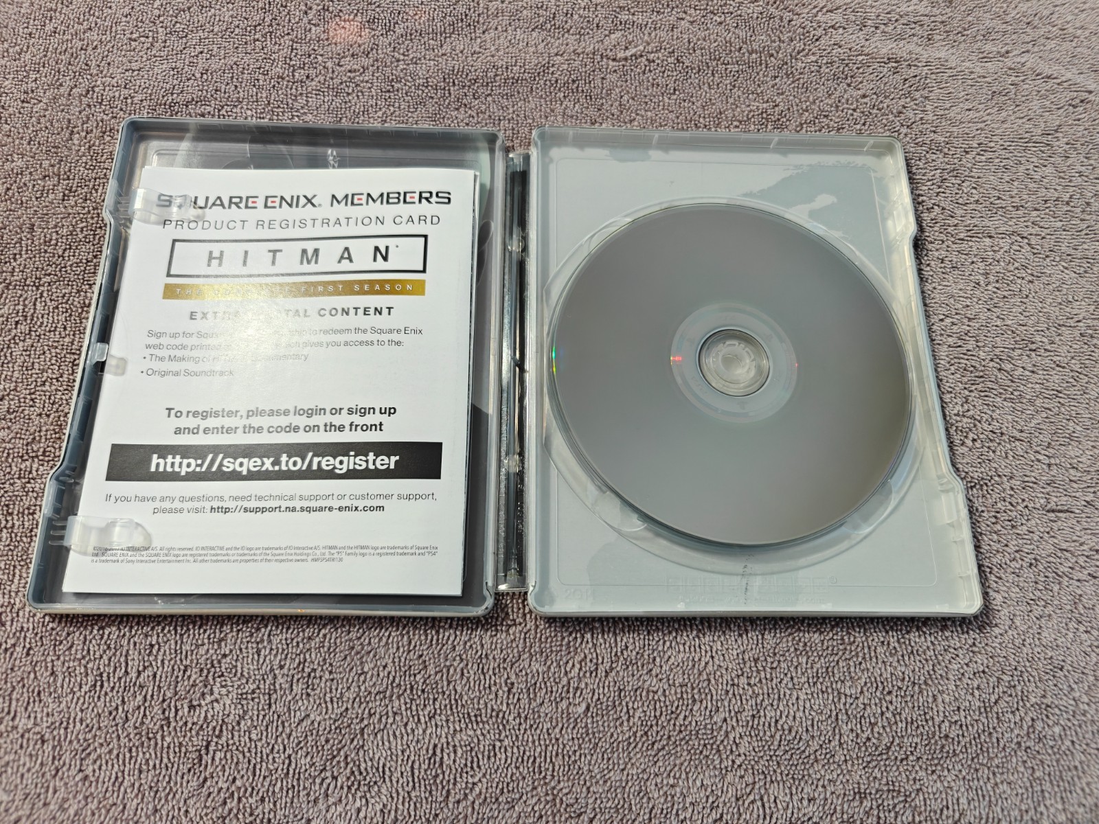 Hitman Steelbook Edition (PS4) w/ Manual | Tested/Working