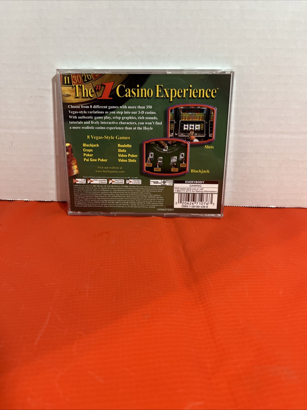Hoyle Casino (Sega Dreamcast NTSC Us Canada 2000) Good Shape! Loads Well!