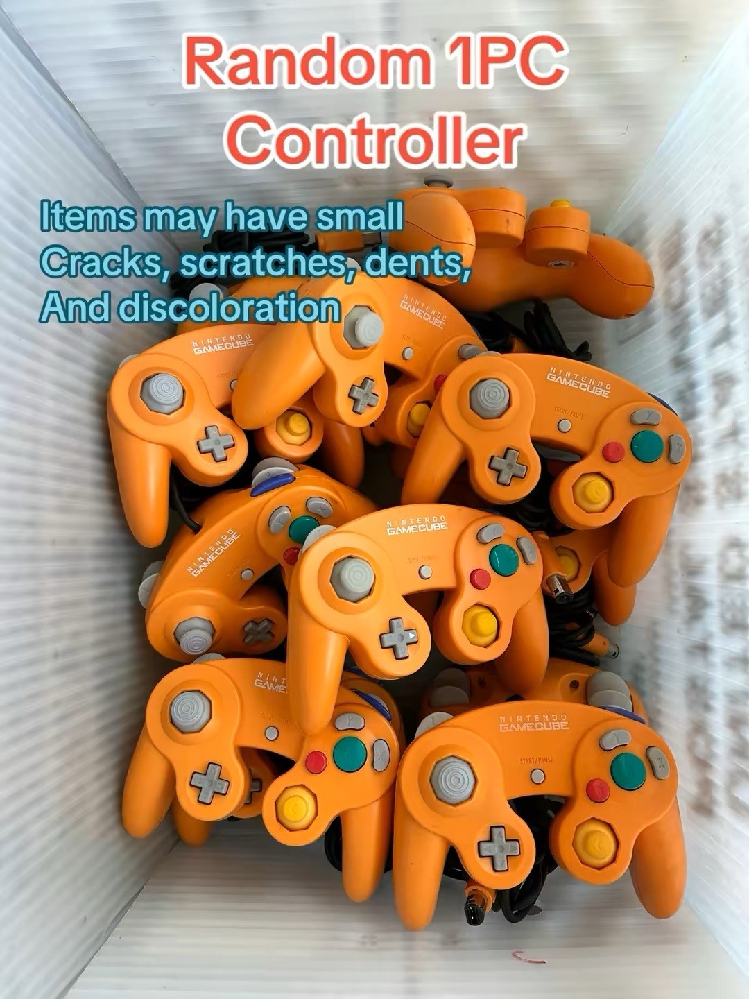 1 PC ORIGINAL OEM Nintendo GameCube Orange controller FAST SHIPPING Official
