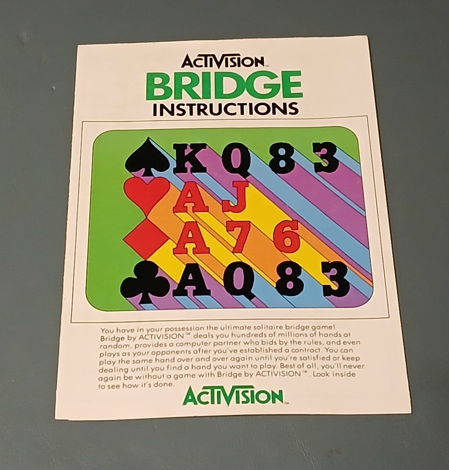 Atari 2600 Bridge By Activision Complete In Box (CIB) With Manual And More