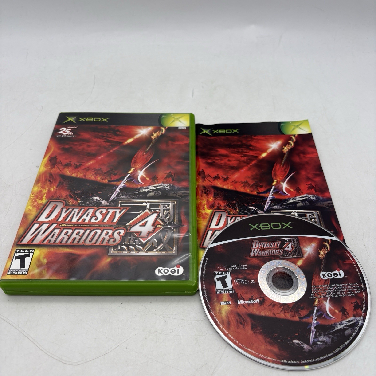 Dynasty Warriors 4 Xbox Complete w/ Manual CIB Tested