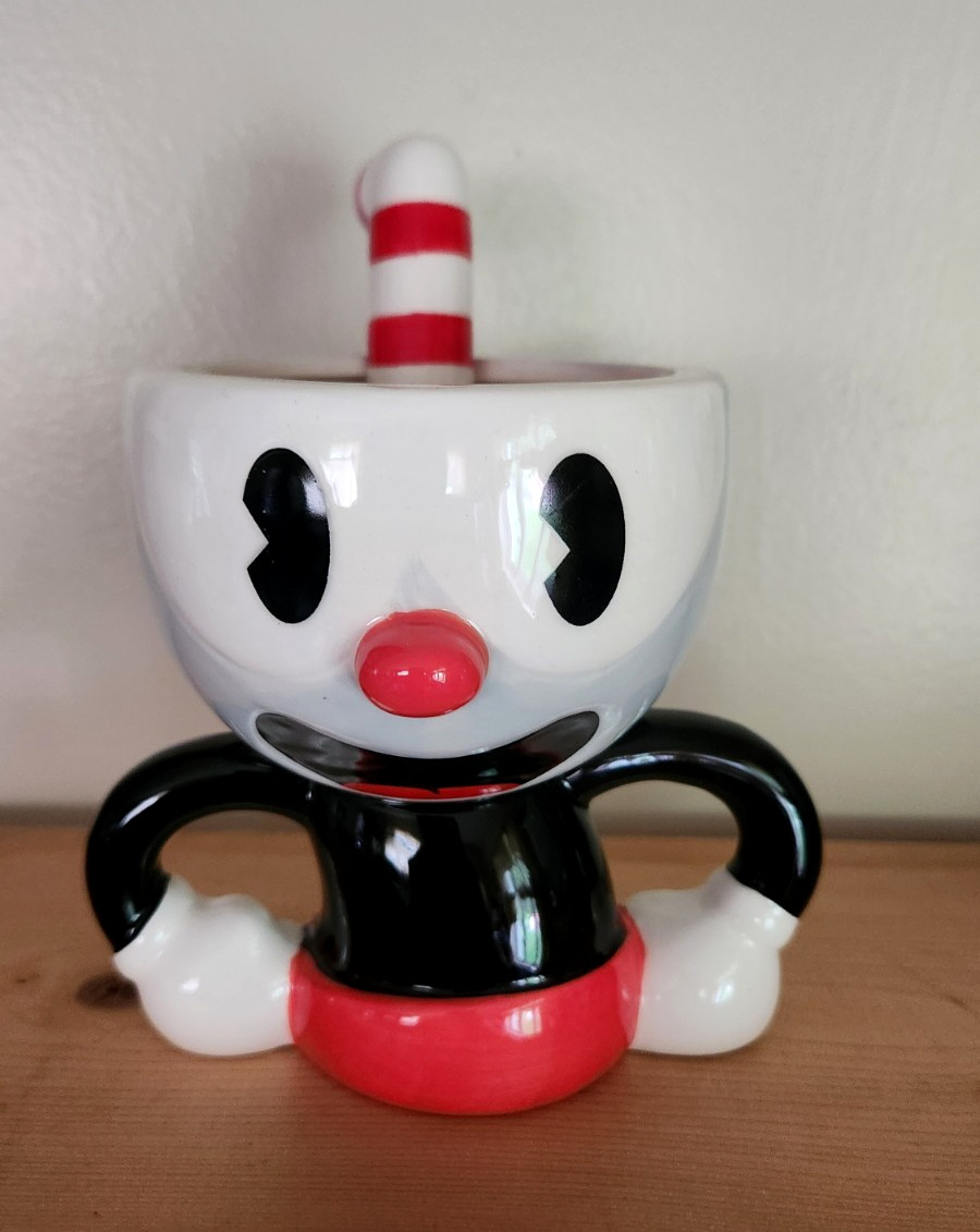 Cuphead Gamestop Exclusive Just Funky Character Mug Bust Statue 2018 Damaged