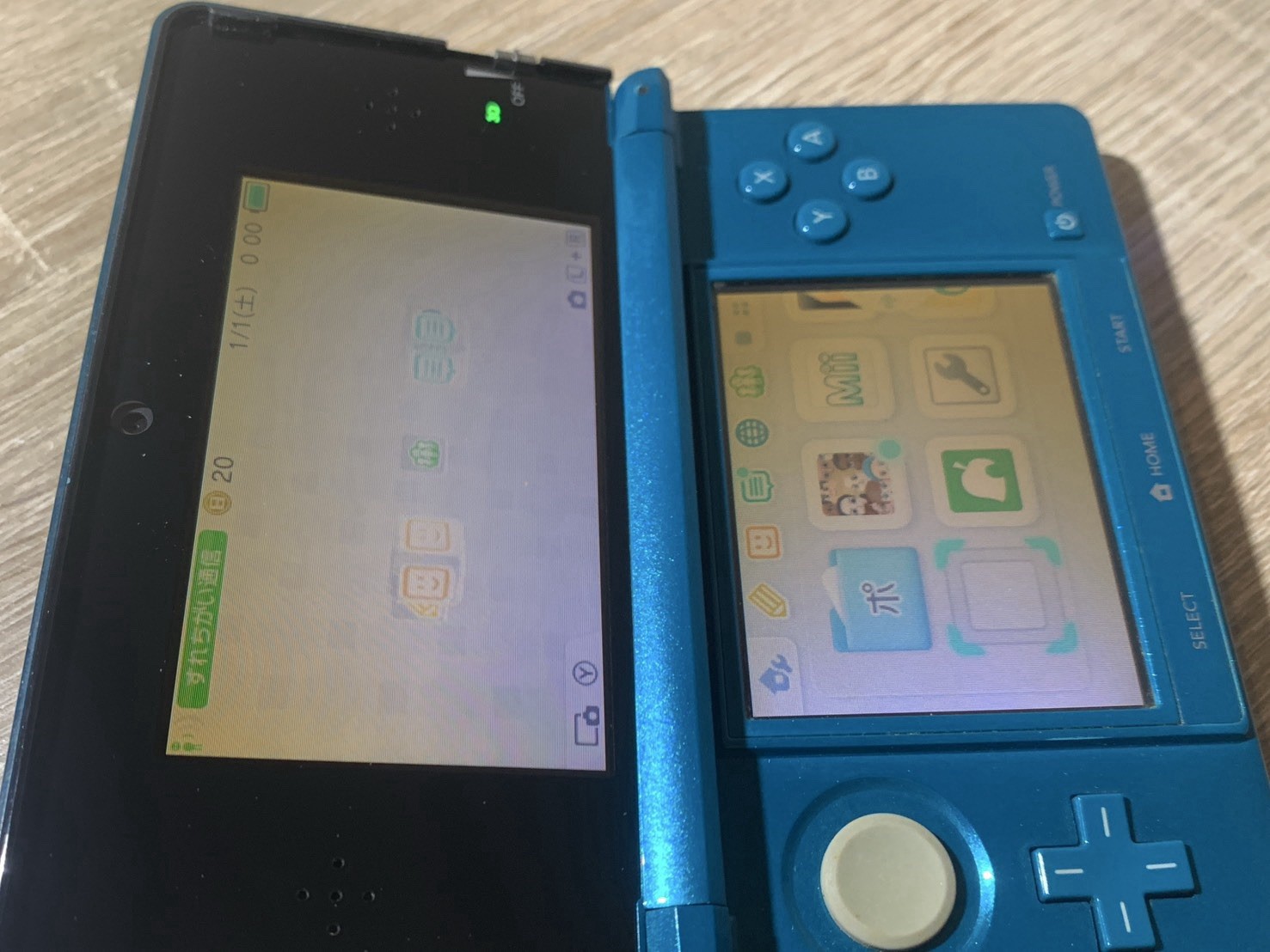 1387 Nintendo 3DS Aqua Blue Normal TESTED