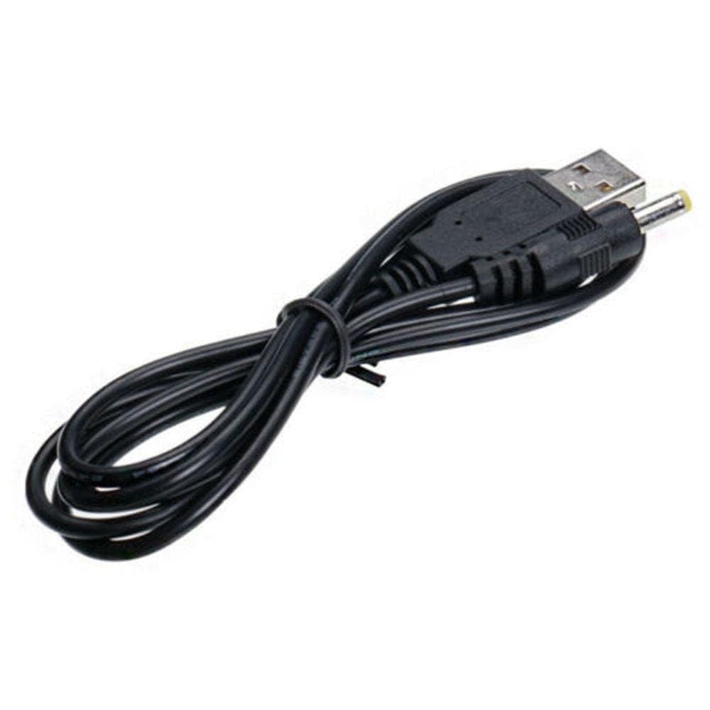 Jowxsx Black 2 in 1 0.8m Cable USB Charger for PSP 1000 2000 3000 5V