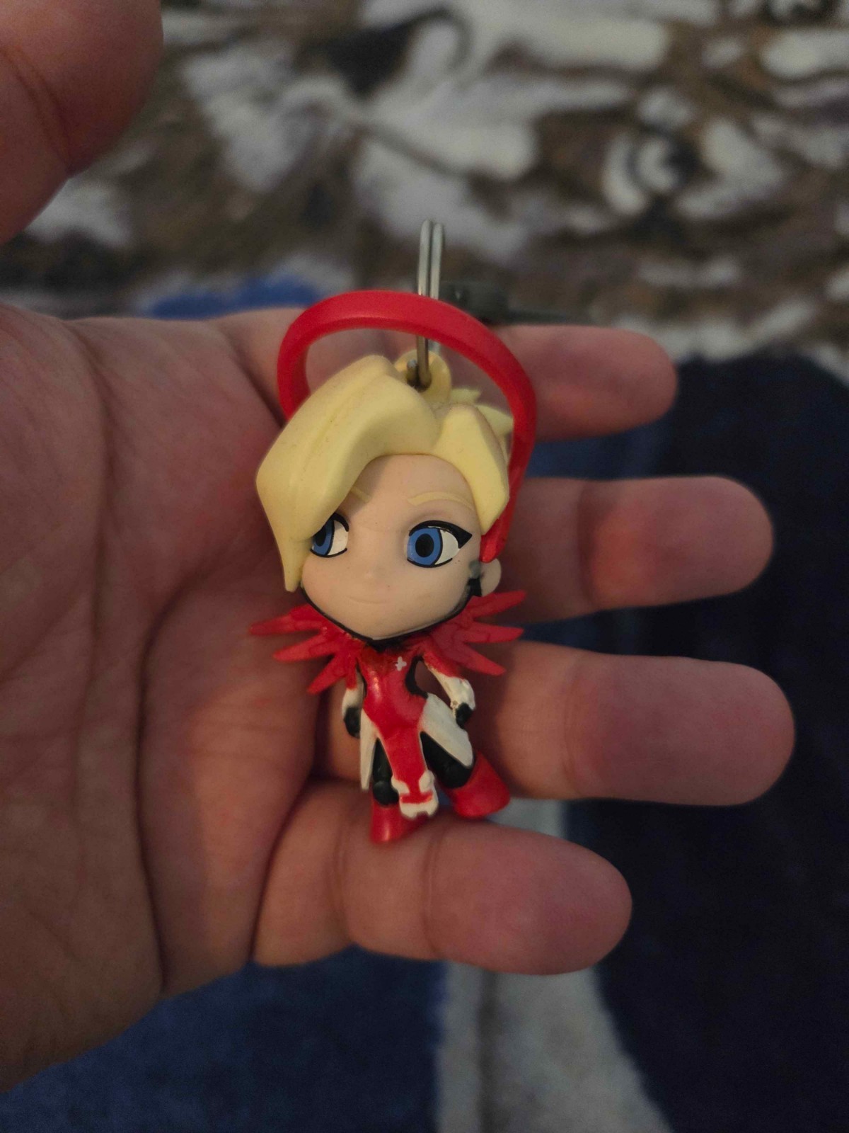 Blizzcon 2017 Exclusive Red Mercy Figure Backpack Clip + Sombra Figurine