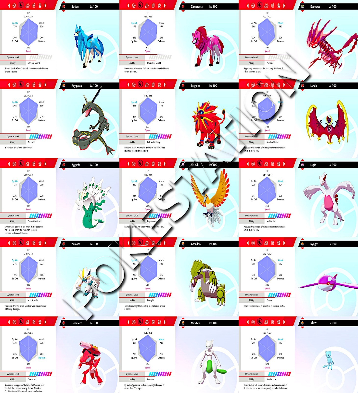 PICK ANY x6 CUSTOM POKEMON BATTLE-READY ULTRA SQUARE SHINY 6IV SWORD AND SHIELD
