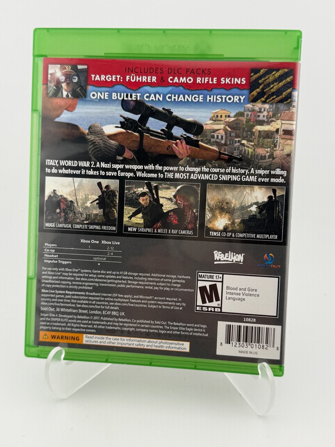 Sniper Elite 4 Limited Edition Xbox One Video Game Italia DLC Multiplayer