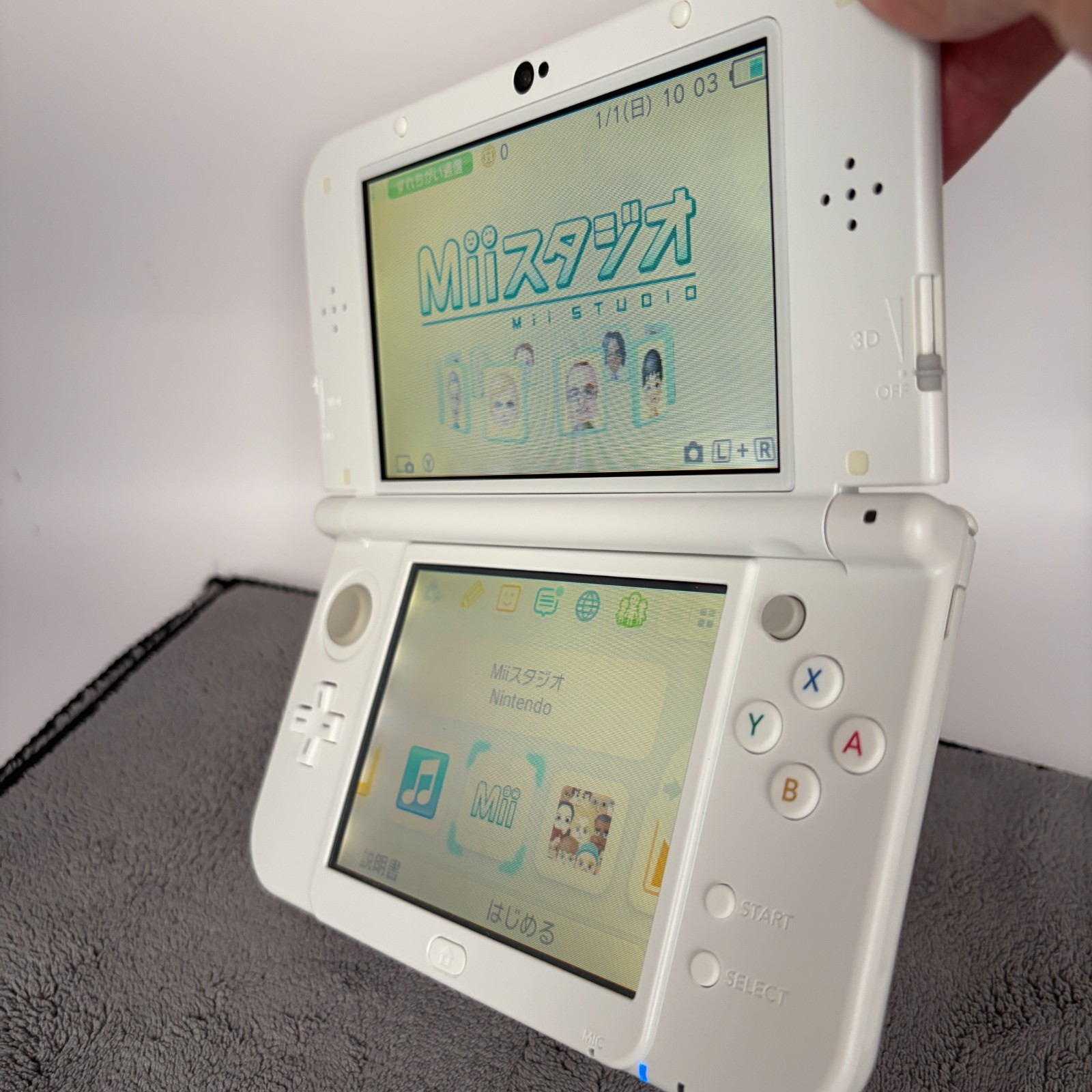 【Excellent5】Nintendo NEW 3DS LL XL Pearl White Mario Game Console From Japan