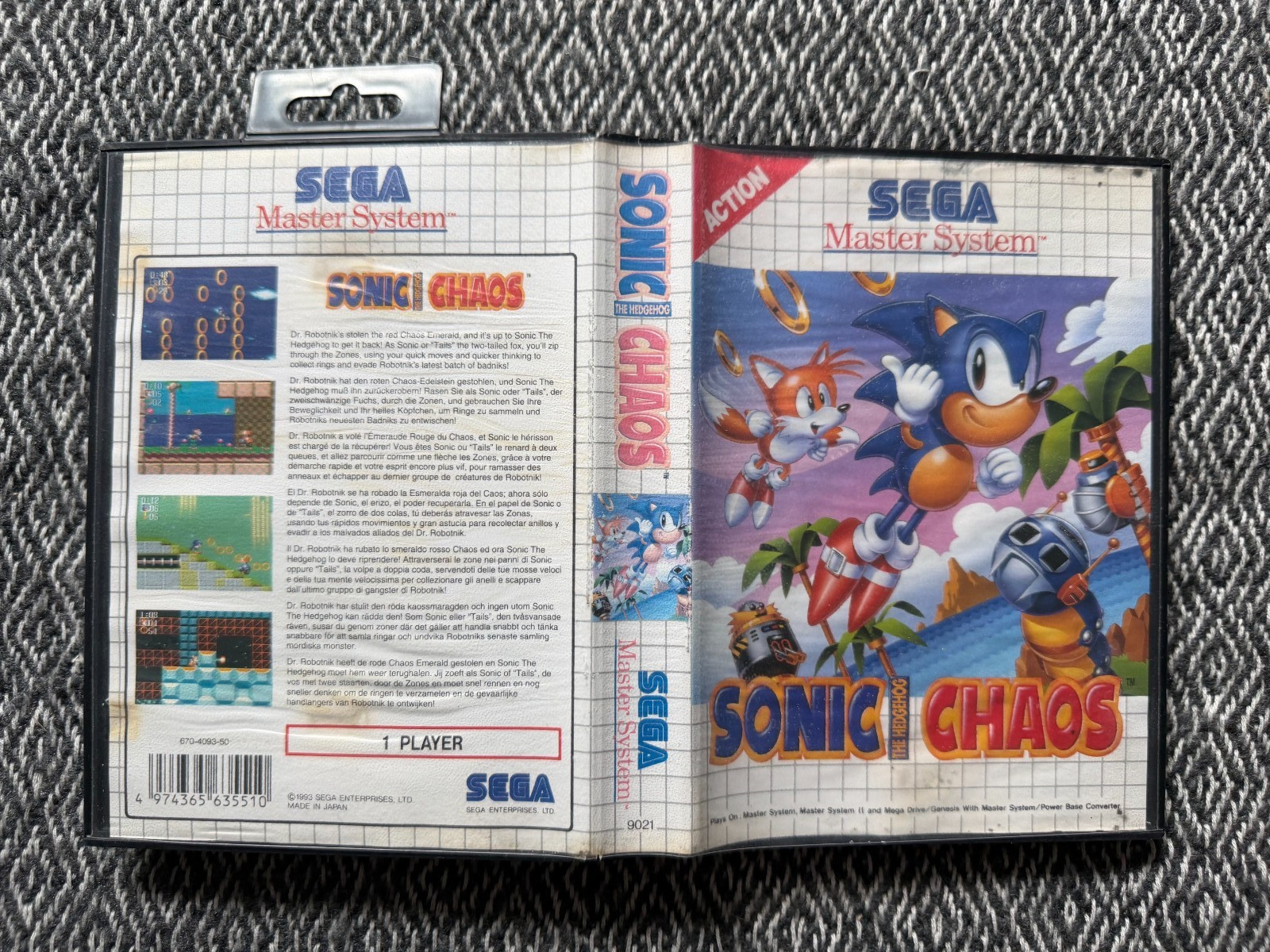 Master System SONIC The Hedgehog Chaos PAL REGION FREE **Works on US Consoles**