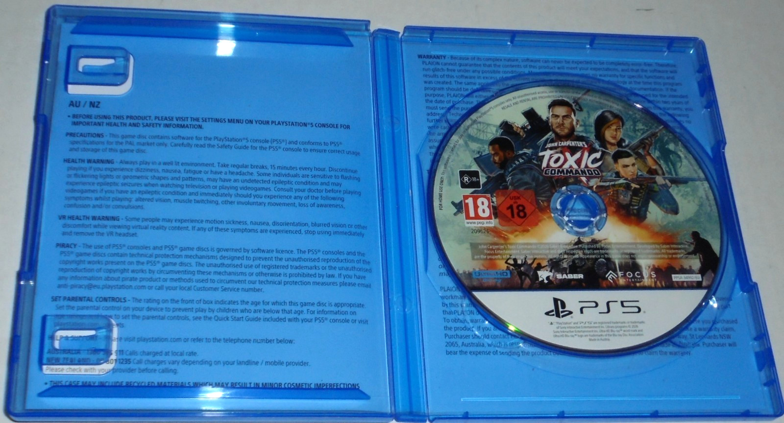 PLAYSTATION 5 GAME JOHN CARPENTER’S TOXIC COMMANDO RATED R18+ 2026