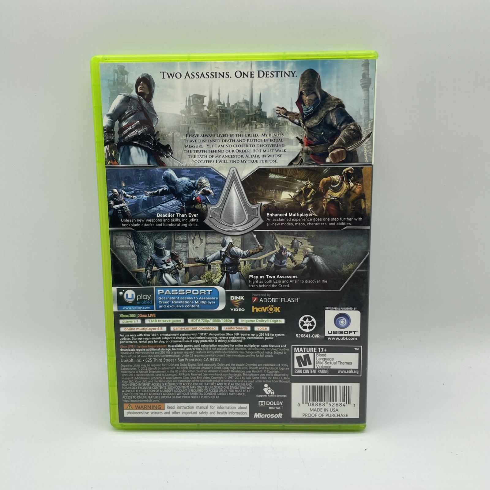Assassin’s Creed Series Microsoft Xbox 360 Bundle Lot of 4 Games Tested