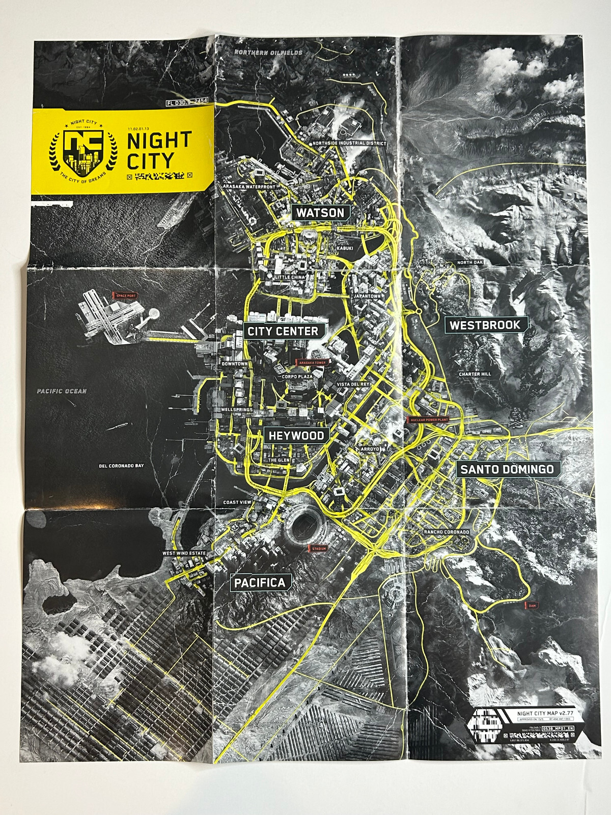 Cyberpunk 2077 EXTRAS – 2x Night City Map 6x Postcards 10x Stickers, 2x Booklet