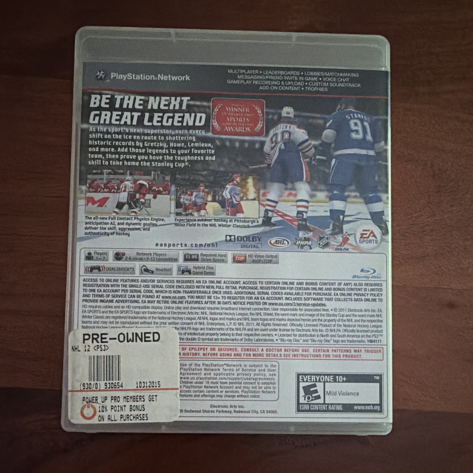 EA SPORTS NHL 12 Sony PlayStation 3 PS3 (2011) E10+ Everyone 10+ NTSC-U/C Demo