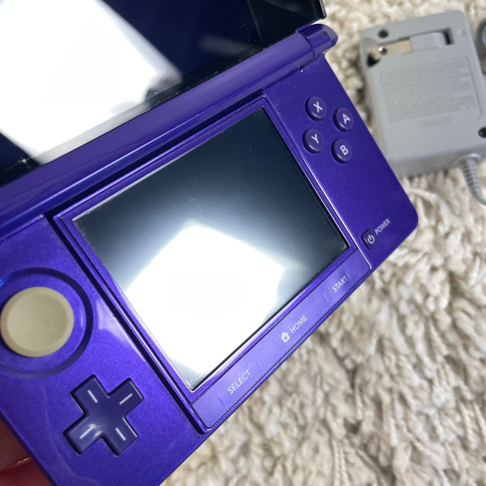 Nintendo 3DS Midnight Purple Handheld Console System CTR-001 Tested