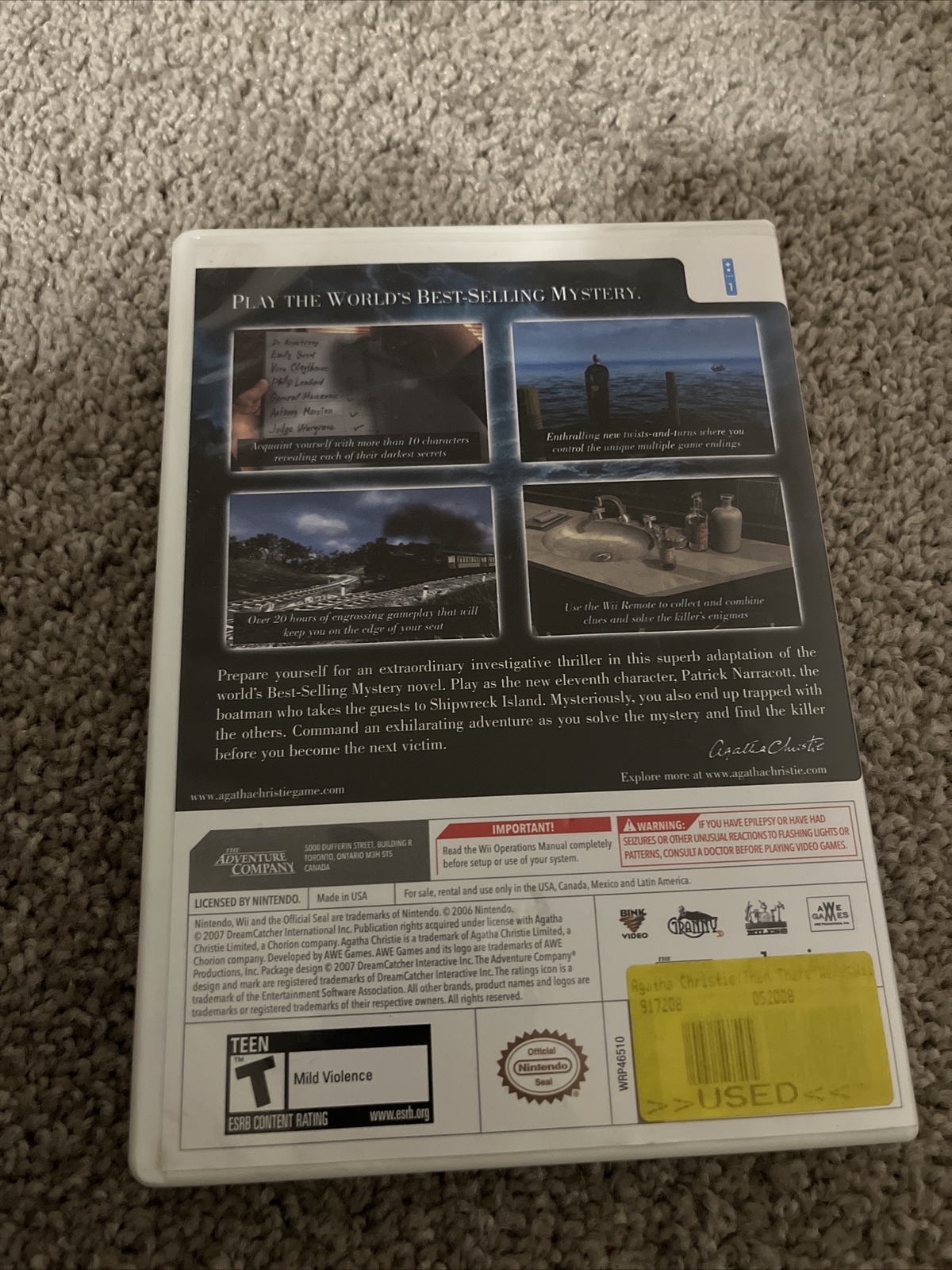 Agatha Christie: And Then There Were None (Nintendo Wii, 2008)