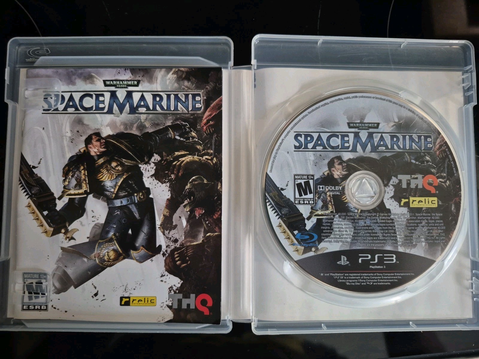 Warhammer 40000: Space Marine (Playstation 3, ps3, 2011) Video Game CIB Complete