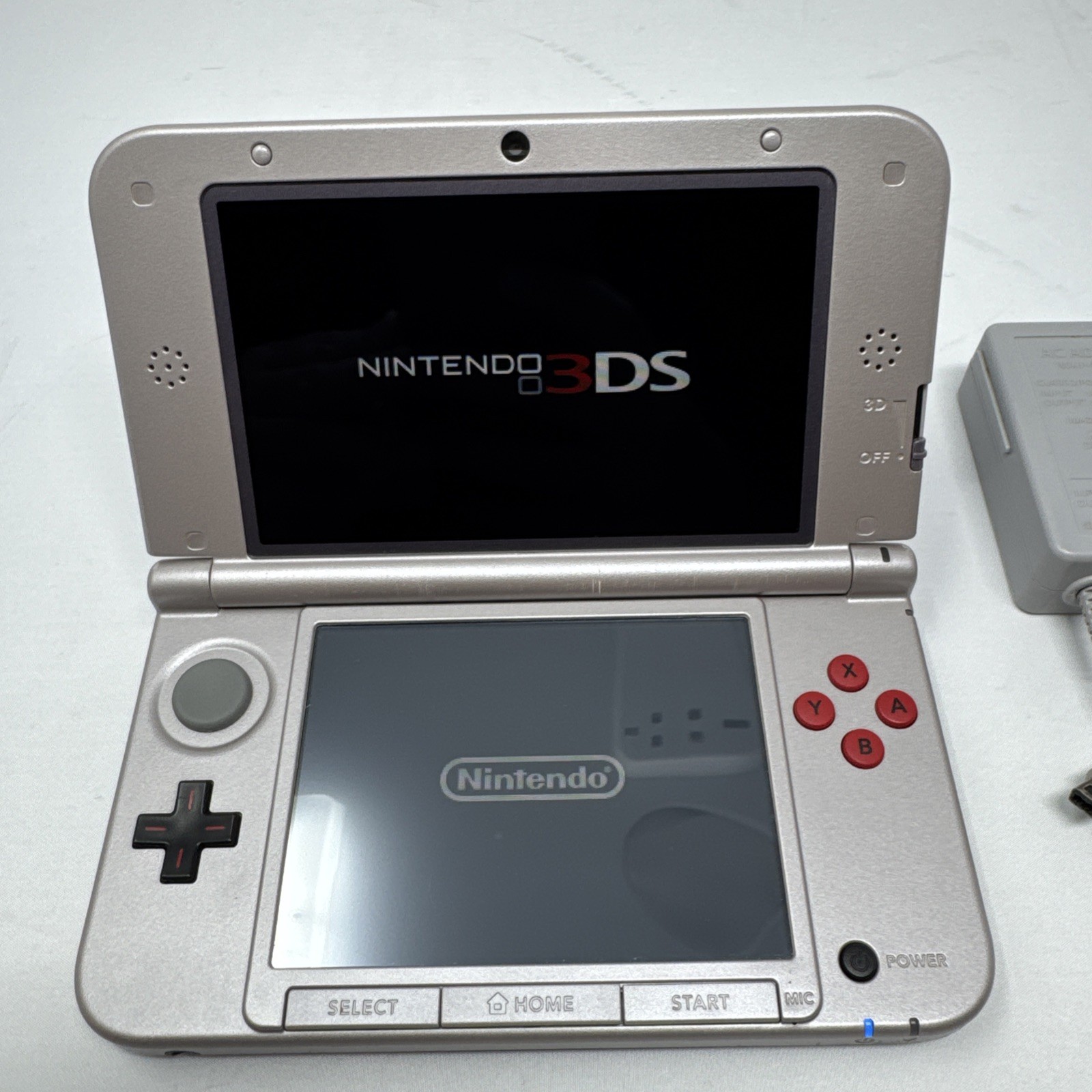 Nintendo 3DS XL NES Edition Handheld Console w/ Stylus + OEM Charger – Tested