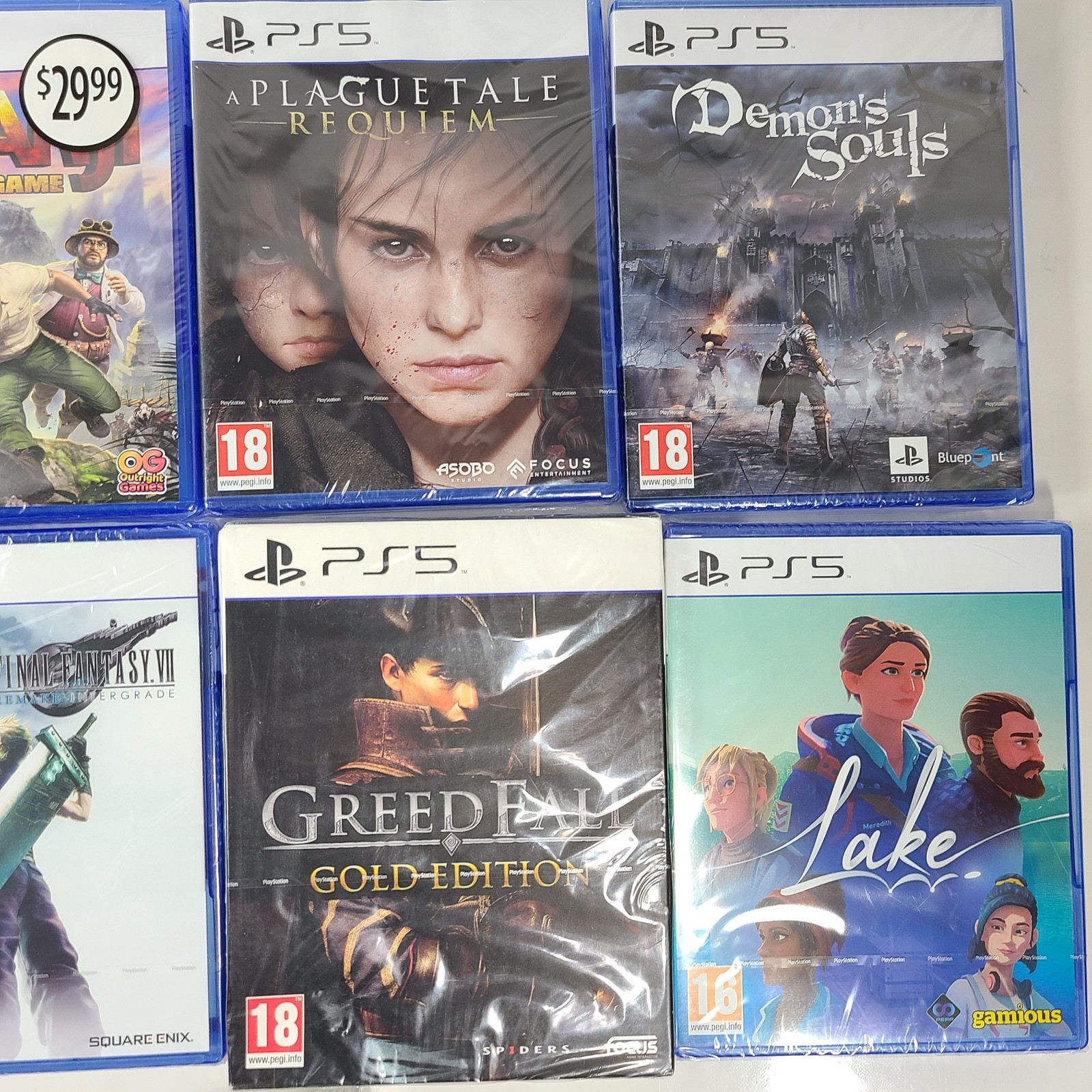 9 x Bundle PS5 PlayStation 5 Ascent Greedfall Lake Final Fantasy CIB Sealed