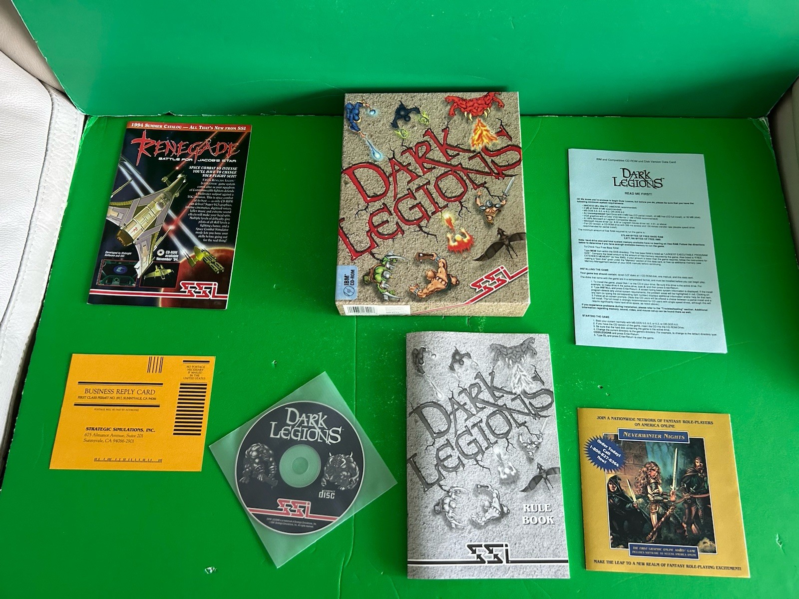 SSI Dark Legions Original Big Box Strategy Role Strategy Role Playing Game
