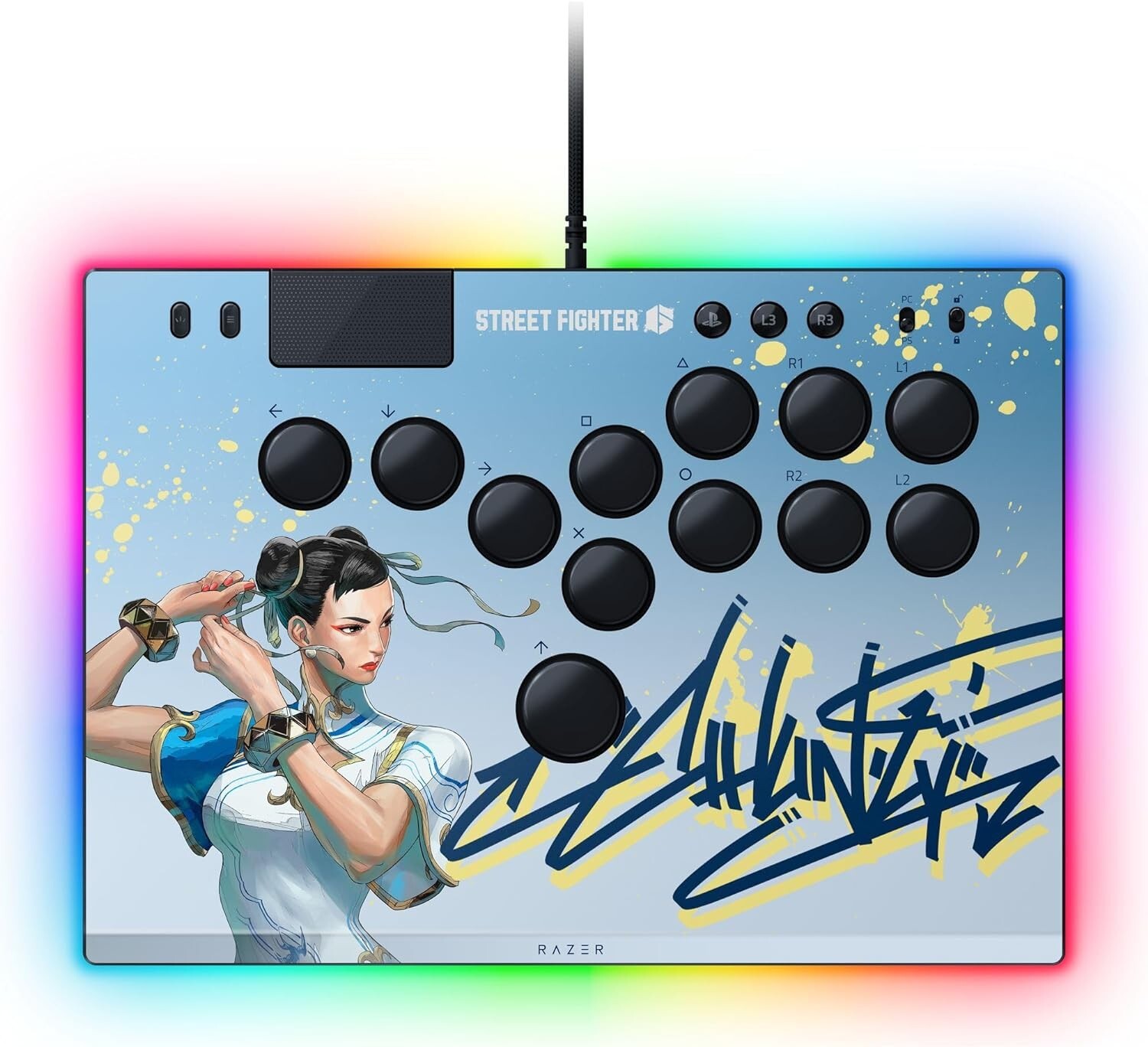 Razer Kitsune Optical Arcade Controller PS5 PC SF6 Chun-Li CAPCOM Street Fighter