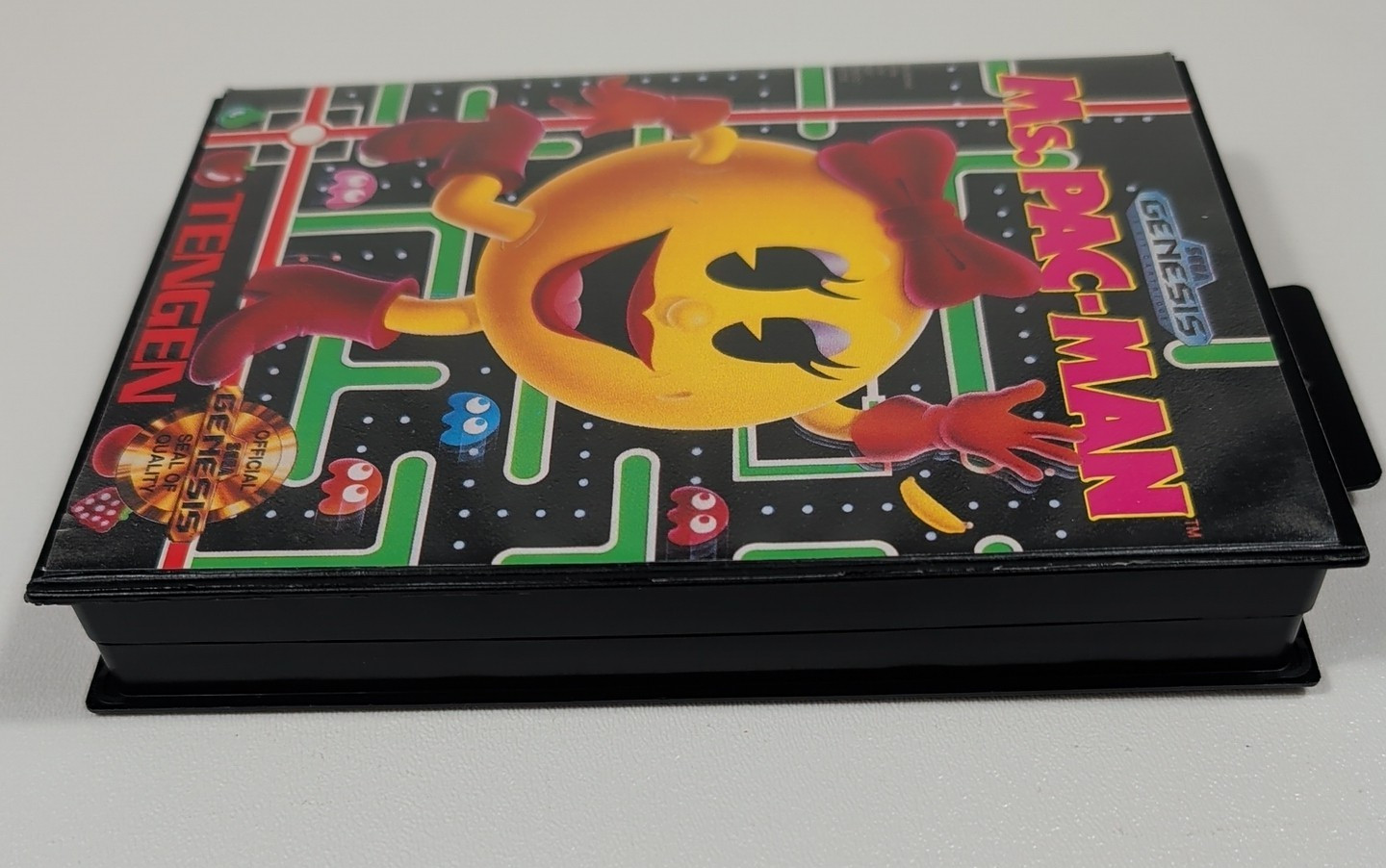 SEGA Genesis Ms. Pac-Man EMPTY Hard Clamshell Replacement Case