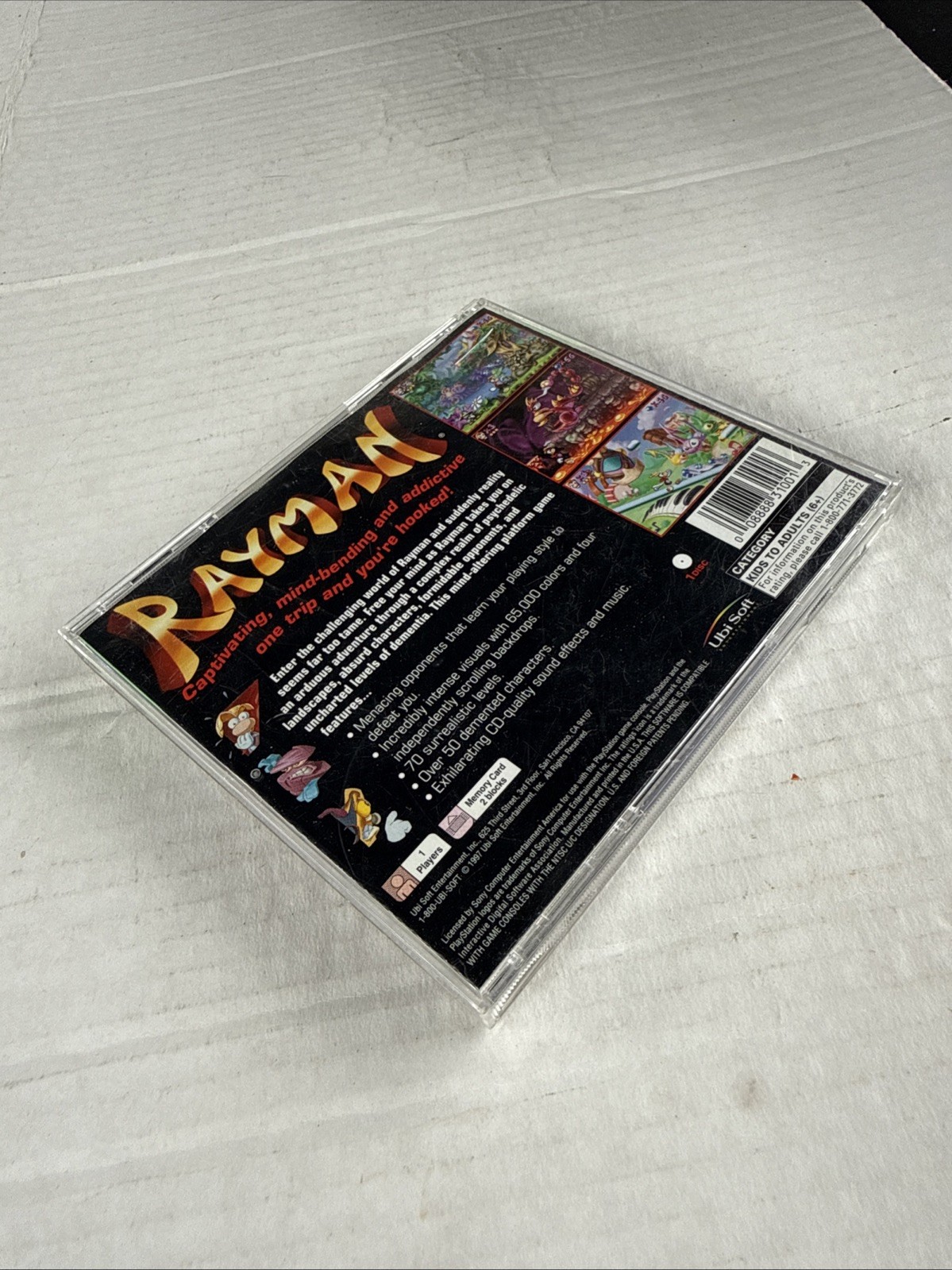 Rayman Playstation 1 / PS1 Complete Greatest Hits Vintage Manual