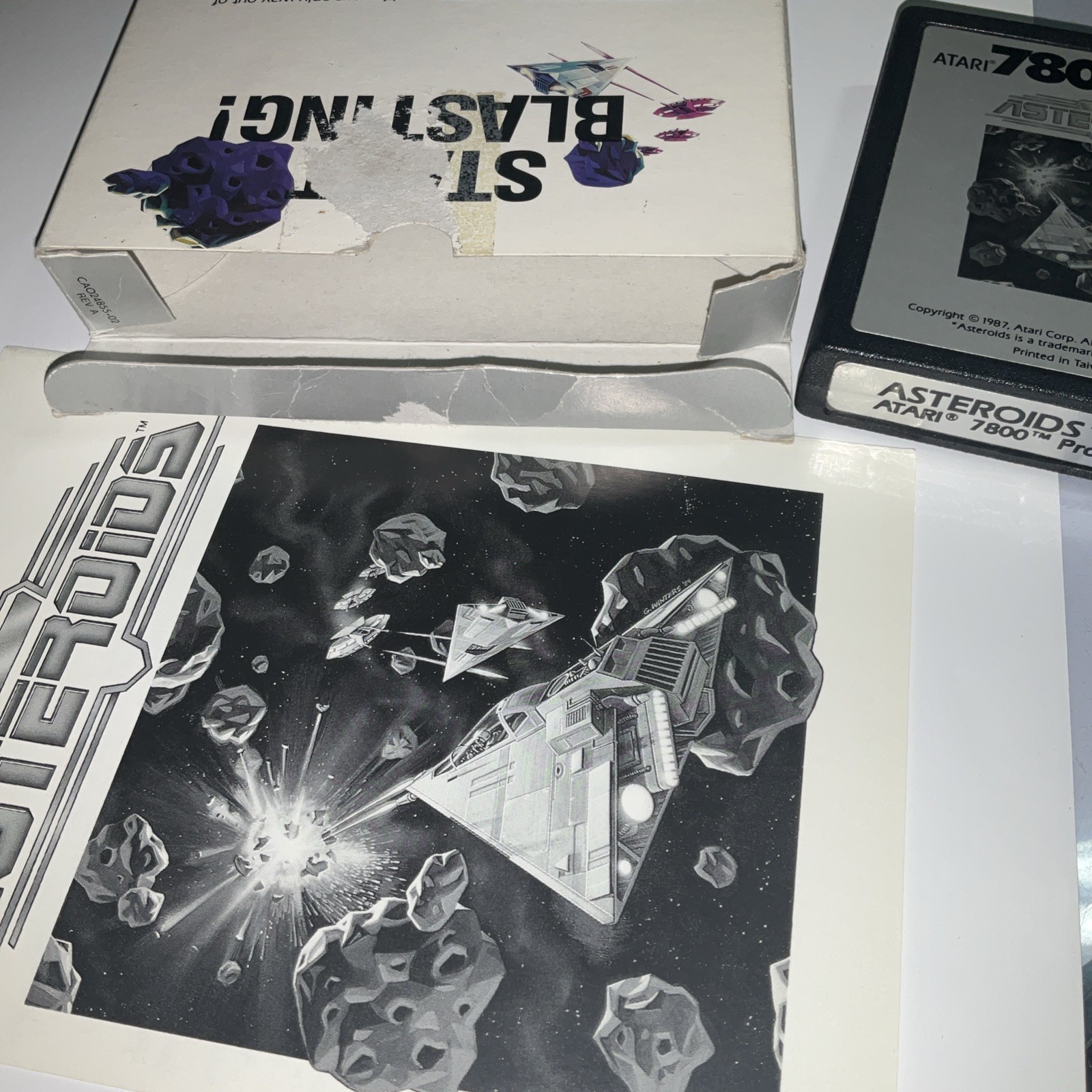 Asteroids (Atari 7800, 1986) Complete CIB Authentic