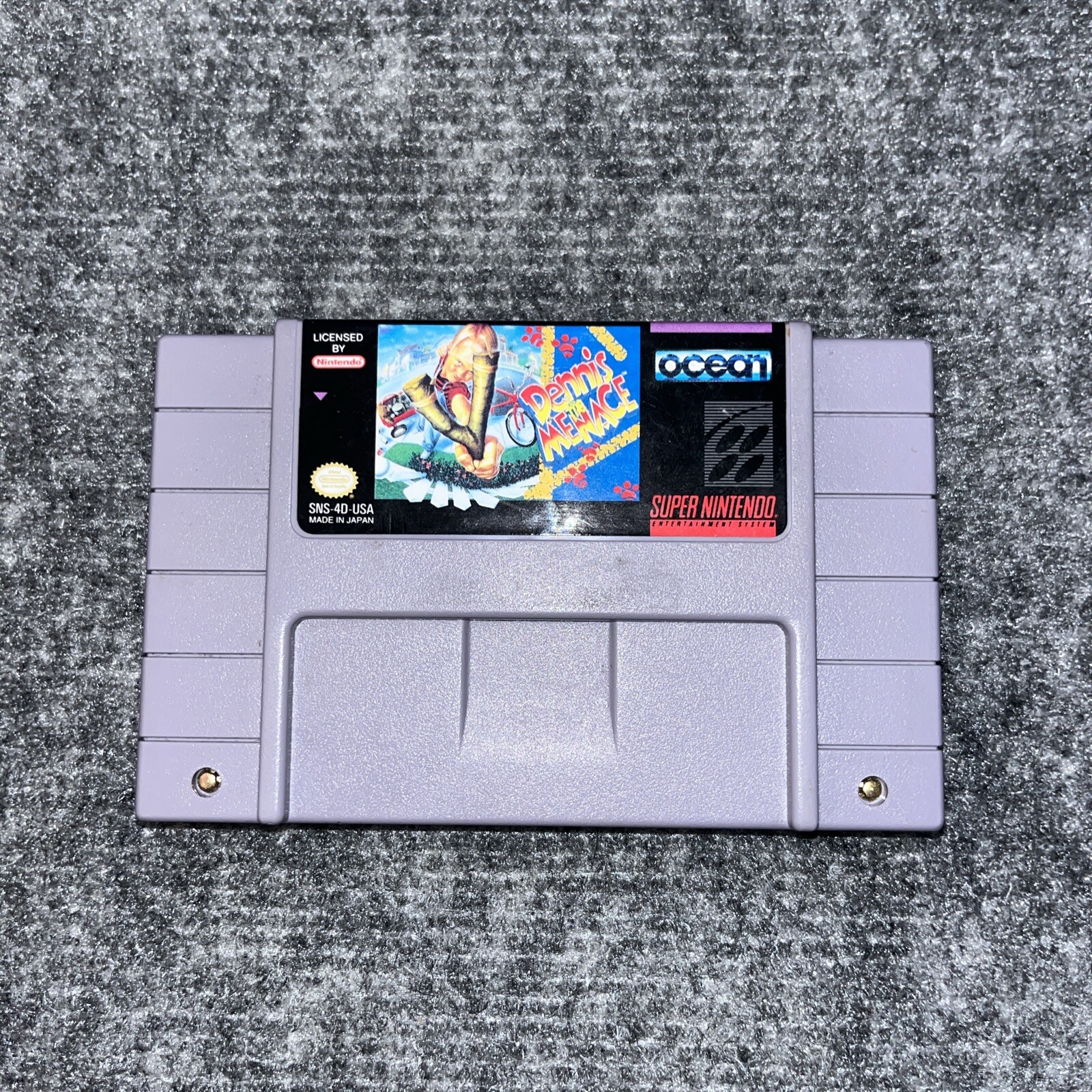 SNES Dennis The Menace Video Game 1993 Cartridge Only Tested Super Nintendo