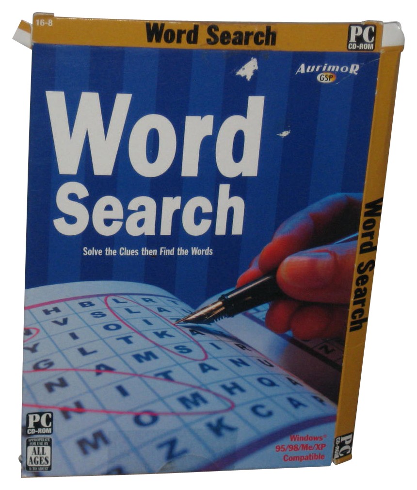 Word Search Aurimor GSP Windows PC 95/98/Me/XP Video Game CD-Rom