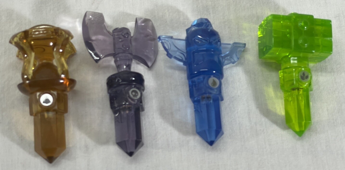 Skylanders Activision Trap Team Mixed Lot of 4 CRYSTALS Life Hammer Undead Axe