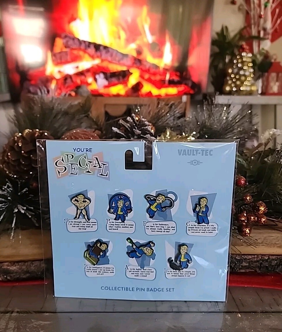 FALLOUT 76 Vault-Tec Collectible Vault-Boy You’re Special 7-Pin Badge Set. NEW