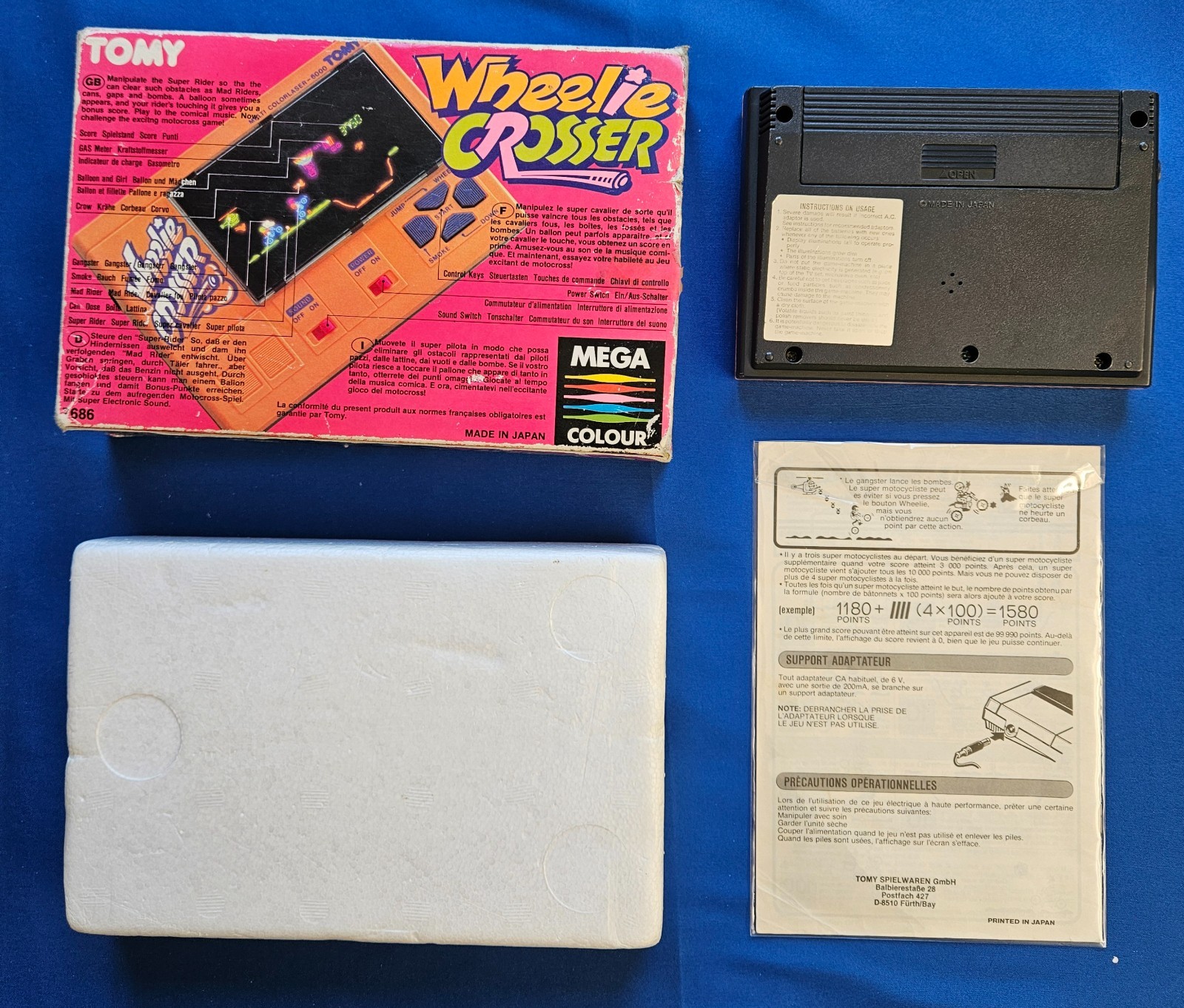 Tomy Wheelie Crosser mega colour handheld Game&watch lcd game
