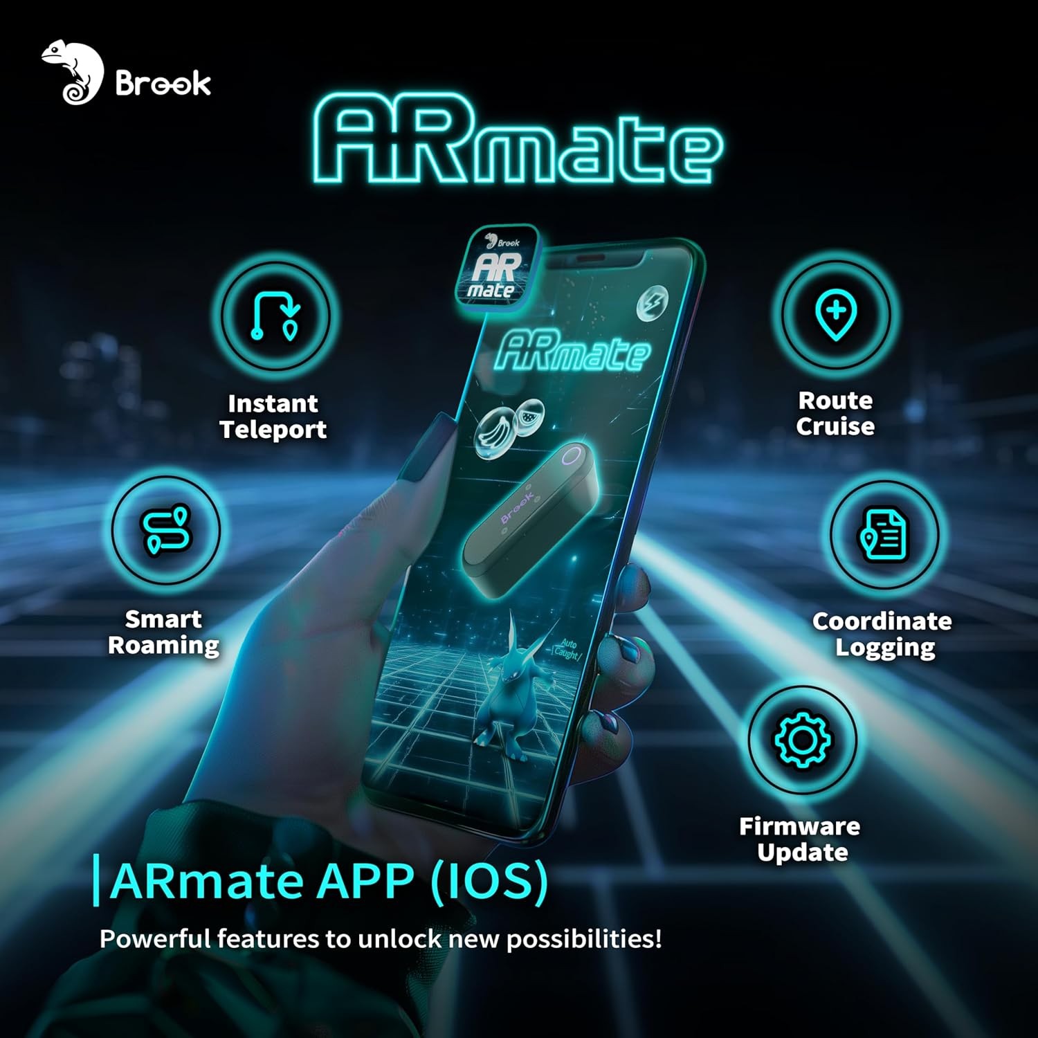 Brook AR Mate Auto Catcher Pokemon GO Catcher iOS and Smart Roam AR Game Device