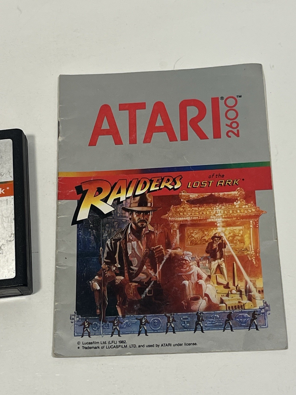Raiders of the Lost Ark (Atari 2600, 1982) Game Cartridge & Manual Tested