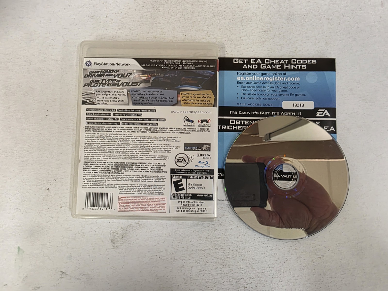 PS3 Need For Speed Shift Game Car Racing CIB Disc Tested EA 2009