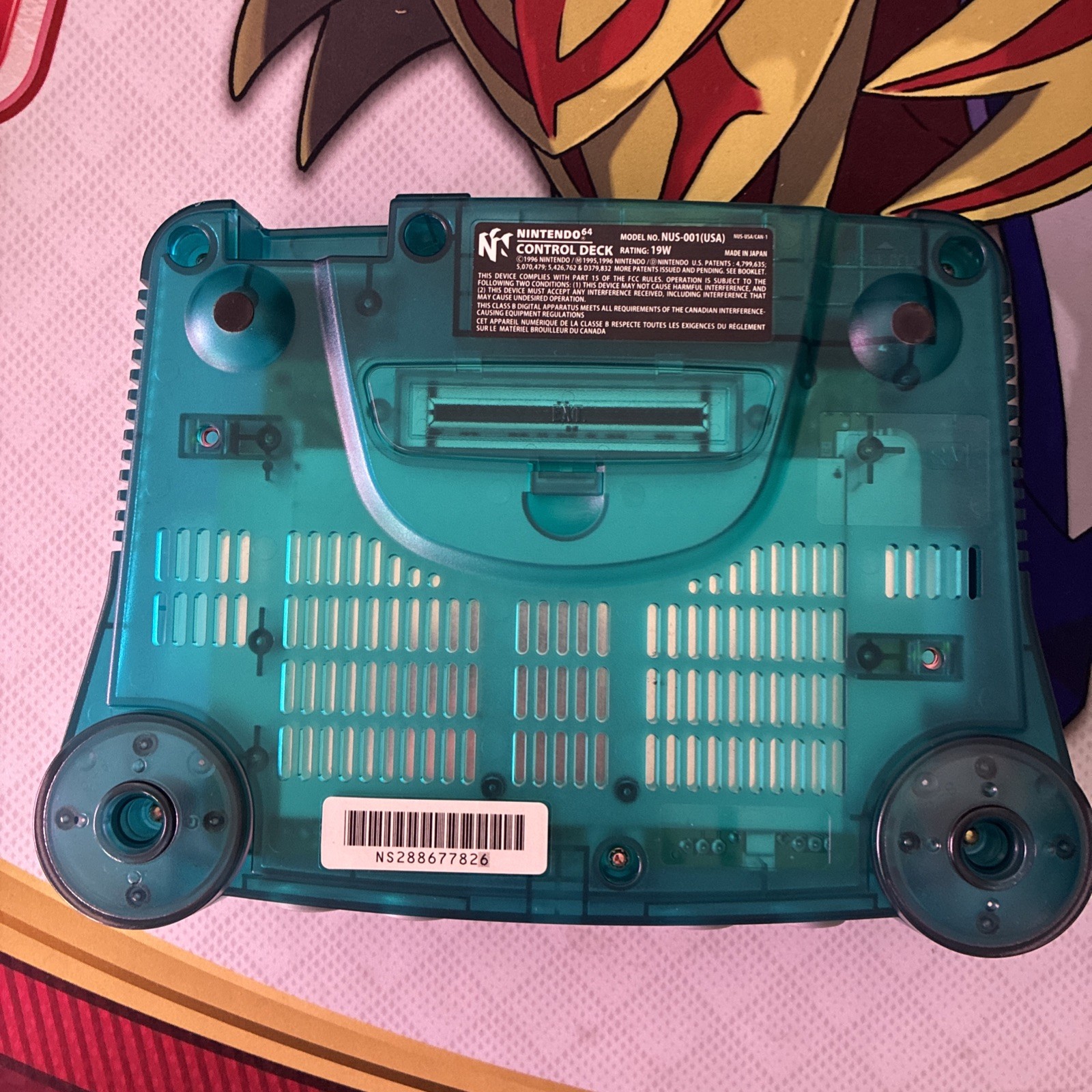 Nintendo 64 N64 Funtastic Ice Blue Console With 6 Game 4 Controller Bag Working