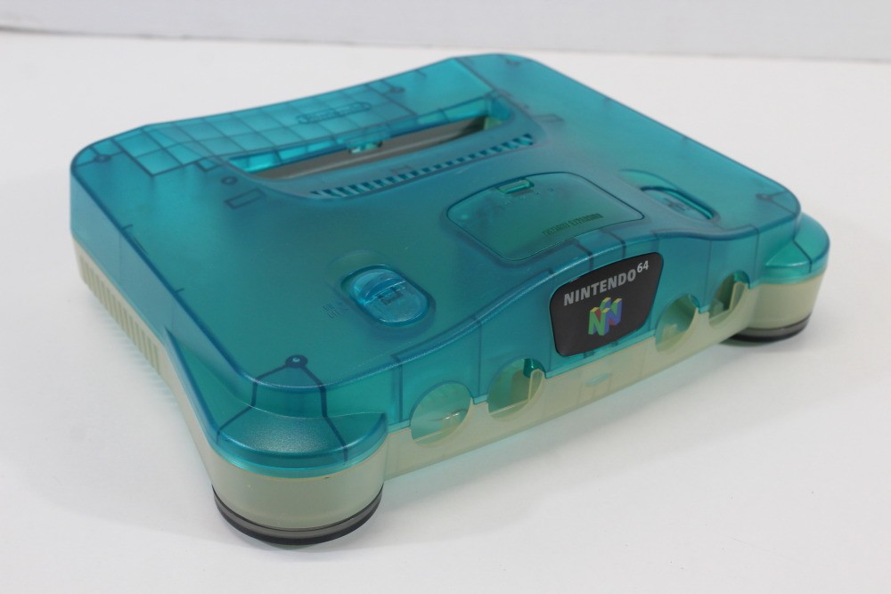 Nintendo 64 N64 OEM Toys R Us Clear Blue White Console Replacement Shell Cos.Da3