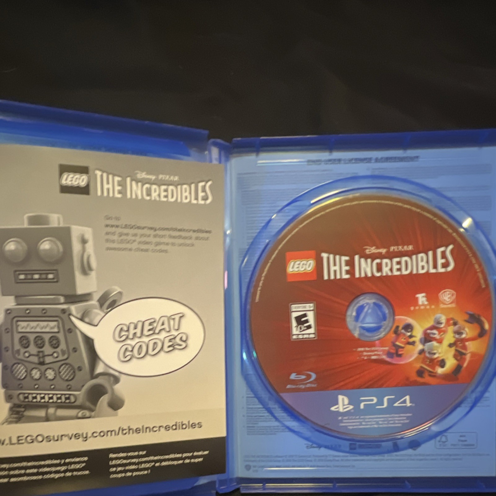 Warner Bros. LEGO The Incredibles PS4 2018 E10+ Action NTSC-U/C Case Manual
