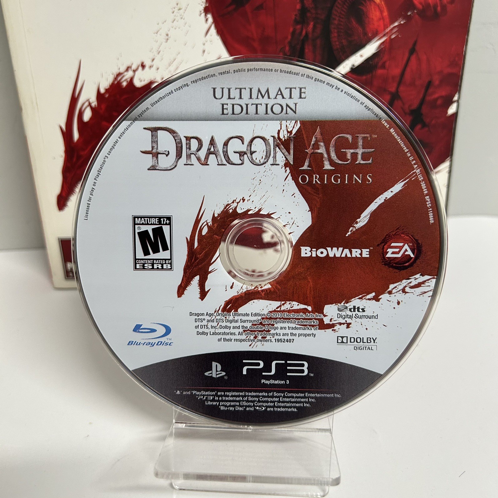 Dragon Age: Origins (Sony Playstation 3, 2009) PS3 CIB W/ Official Game Guide