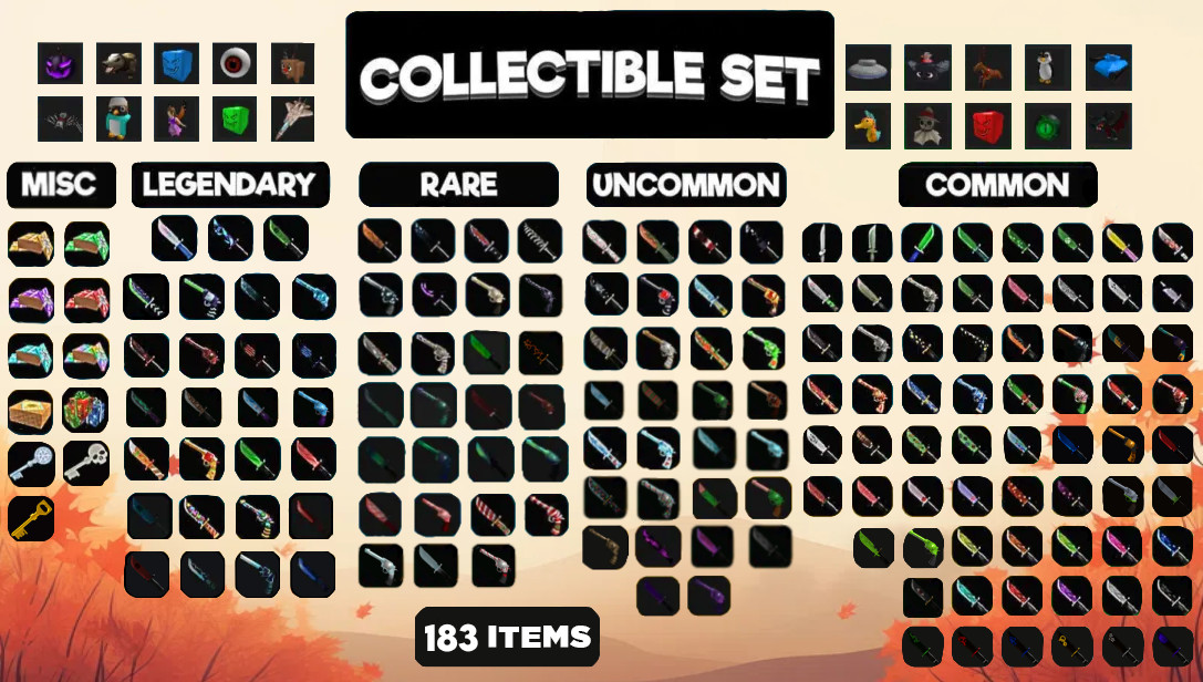 Collectible Set MM2 Mega Bundle / Cheap and Quick Delivery (Murder Mystery 2)