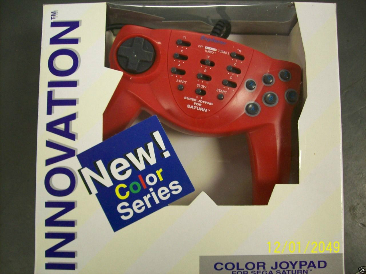 Sega SATURN Turbo CONTROLLER White Red Green Clear Joy pad