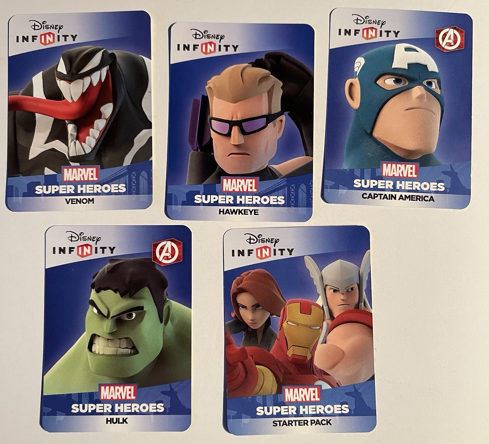 Disney Infinity /Marvel Superhero Character Card Lot Of 16