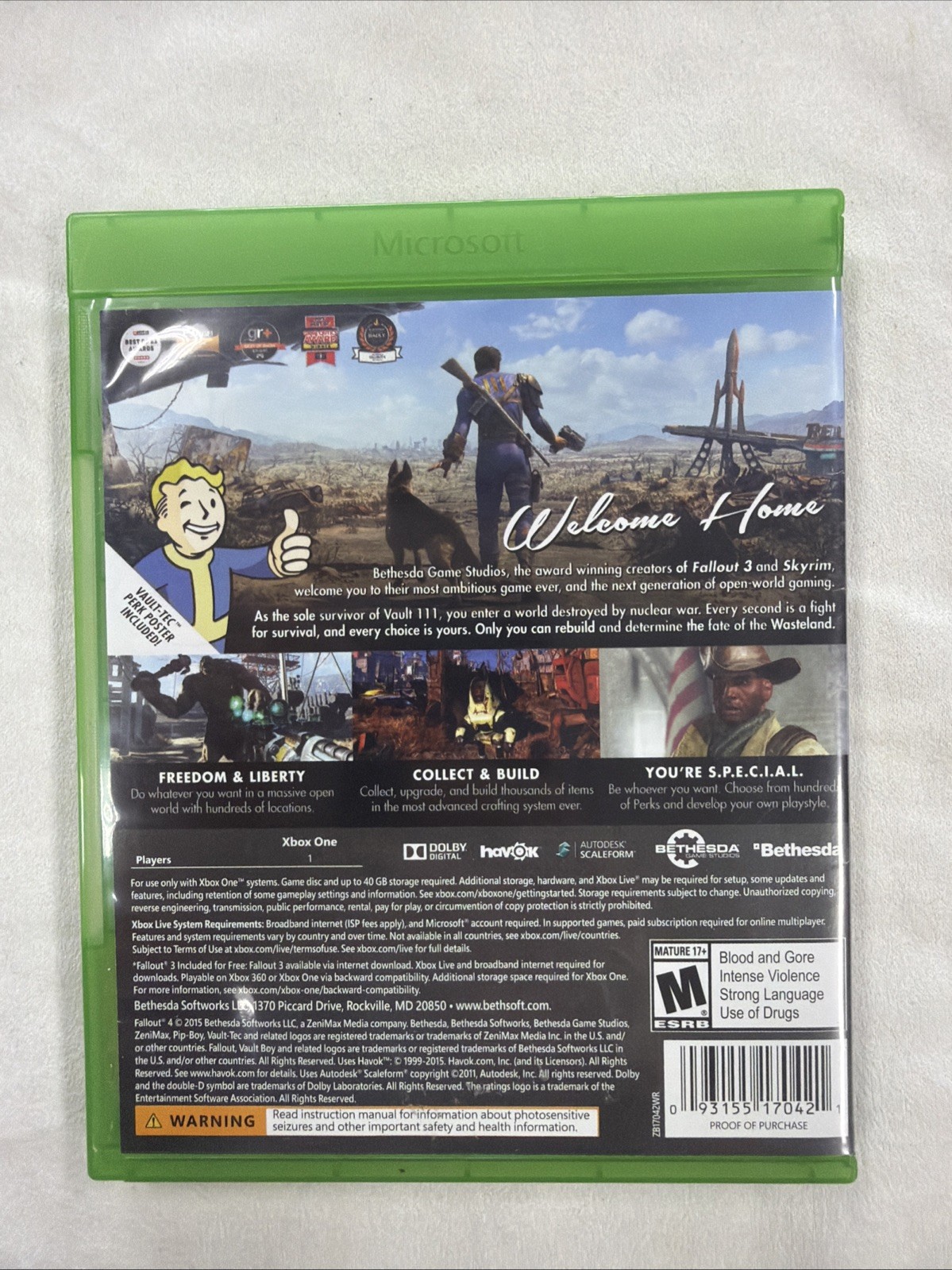 FALLOUT 4 (Xbox One/Series X, 2015) “MINT” – FREE Shipping!