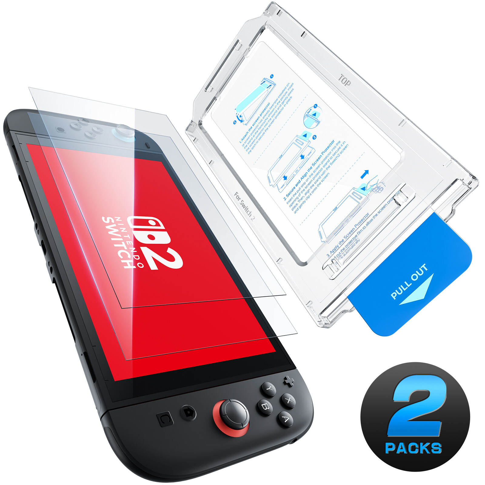 Mumba Screen Protector for Nintendo Switch 2 (2025) New 2 Pack 9H Tempered Glass