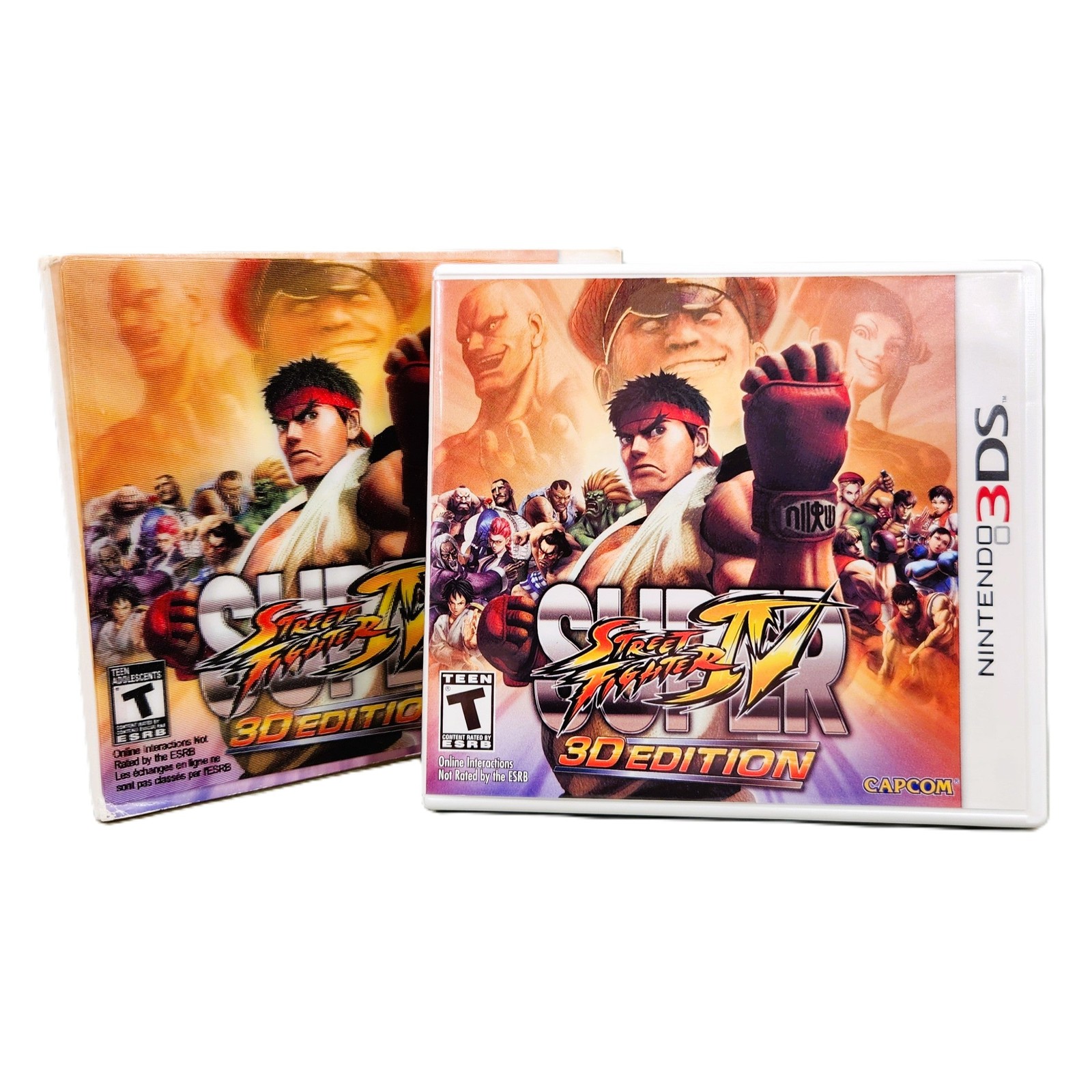 Super Street Fighter IV 3D Edition Holographic Lenticular Slipcover Nintendo 3DS