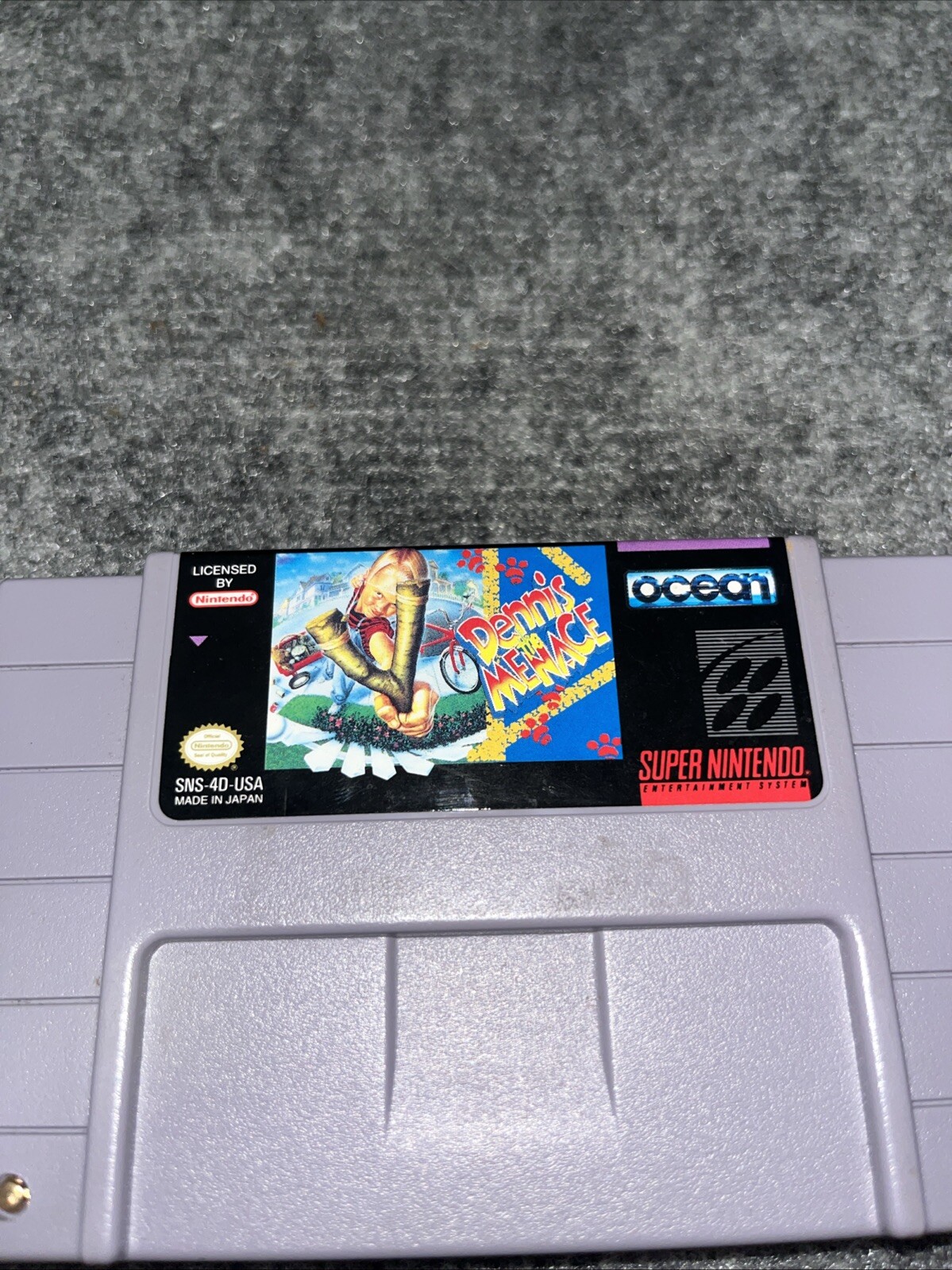 SNES Dennis The Menace Video Game 1993 Cartridge Only Tested Super Nintendo
